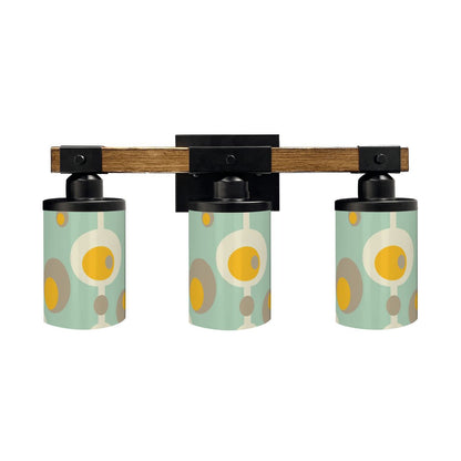 Mid Mod Groovy Orb, Mustard Yellow Mint Green MCM Vanity Light Fixture - Mid Century Modern Gal