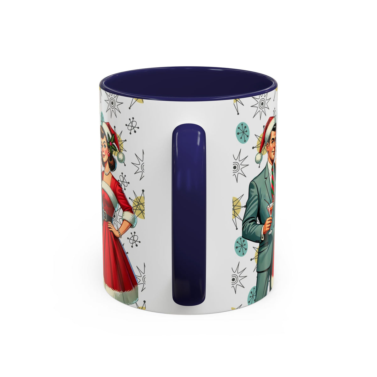 Mid Century Modern Atomic 50s Christmas Franciscan Starburst Pattern Mug - Mid Century Modern Gal