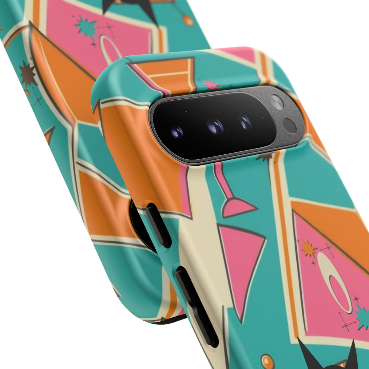 Atomic Cat Mid Mod Retro Cat Phone Case - Tough Cases for Stylish Cat Lovers