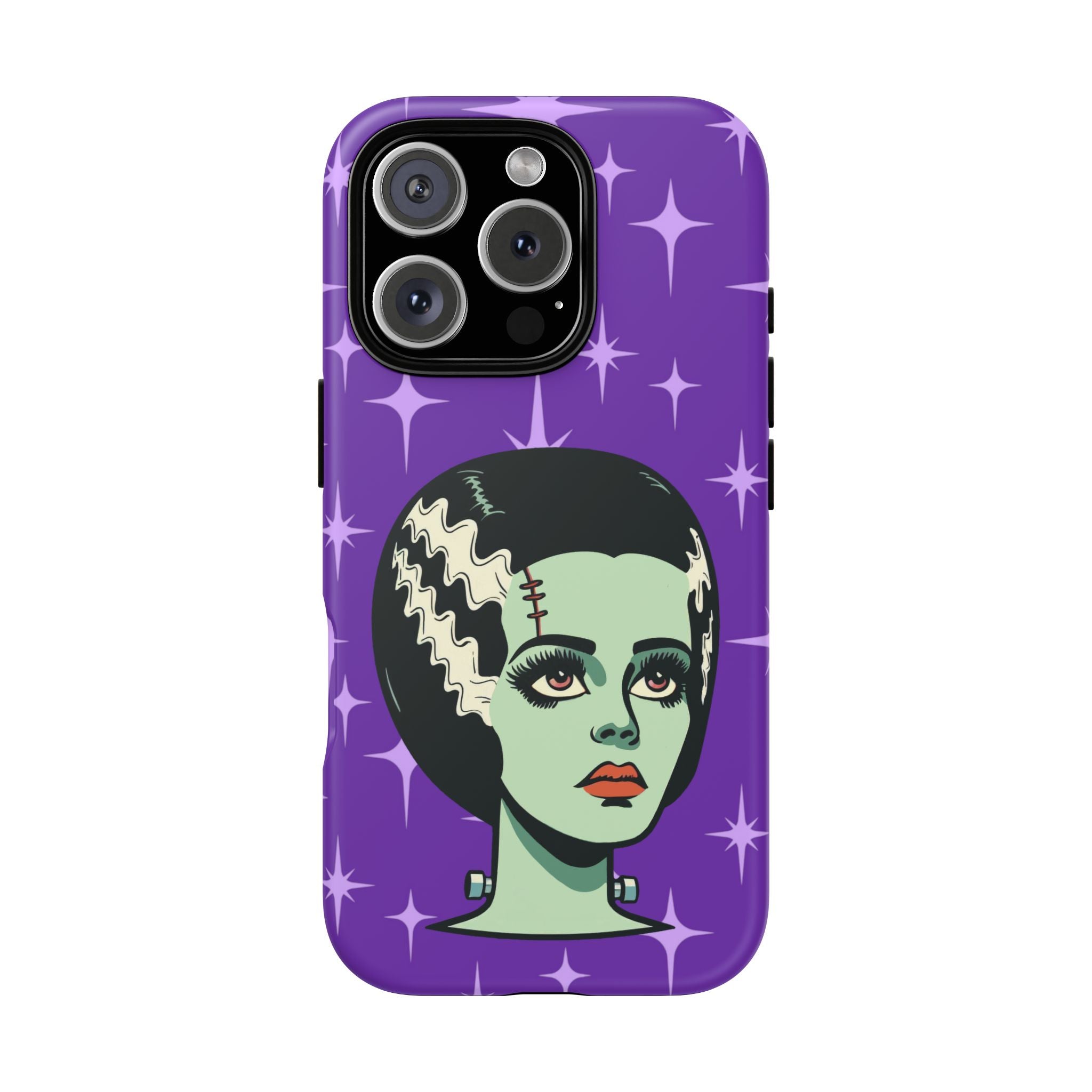 Bride of Frankenstein Retro Mid Mod Horror Buff Purple Halloween Tough Phone Case