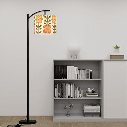 Modern Danish Scandinavian Floral Designed Mid Century Modern Lamp SHADE ONLY - For Arc Floor Lamps Only - Mid Century Modern Gal