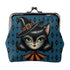 Vintage Halloween Black Cat Sexy Sexton Mid Century Modern Blue Coin Purse - Mid Century Modern Gal