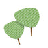 Mid Century Modern Nesting Tables Green Grass And White | Stylish Art Deco MCM End Tables - Mid Century Modern Gal