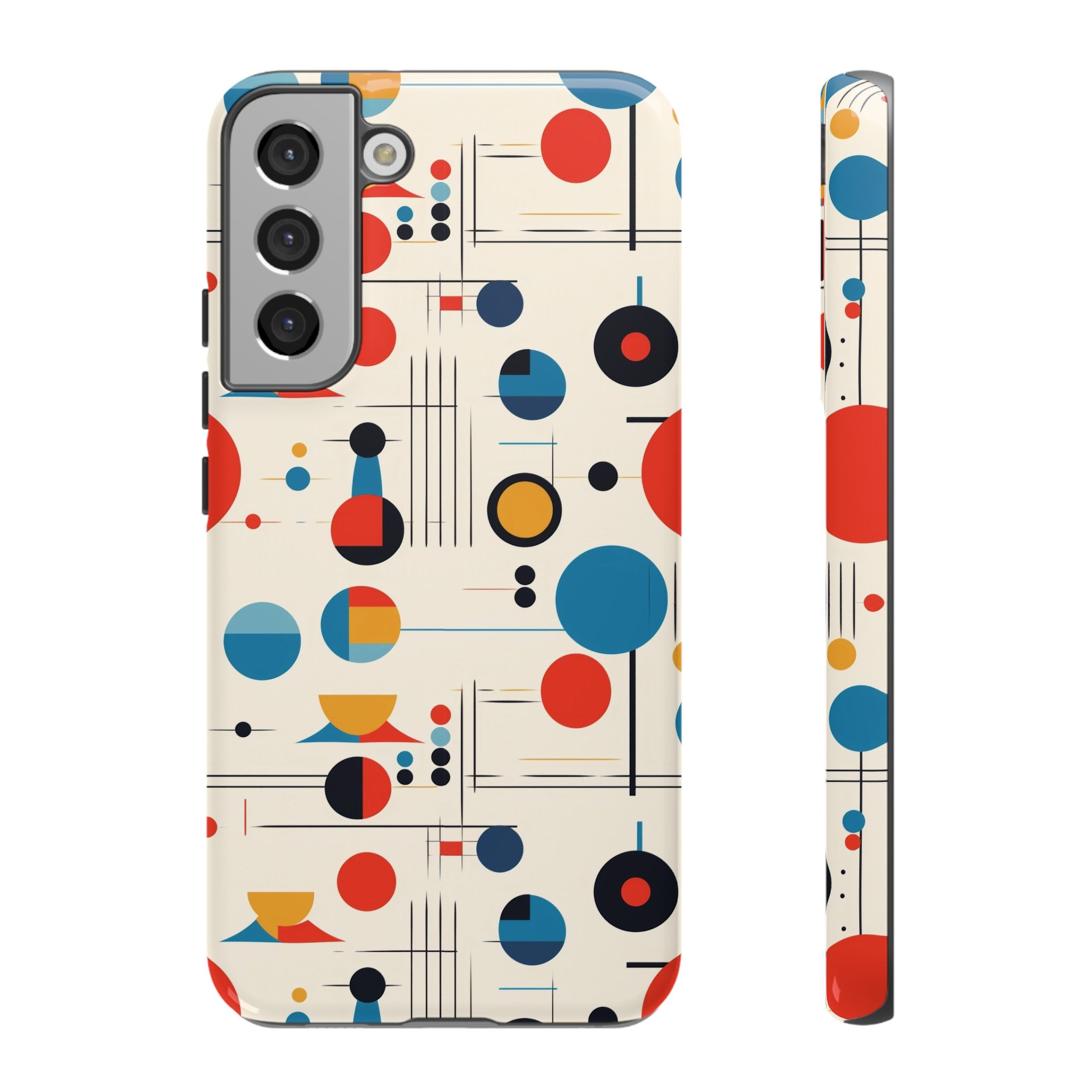 Mid Mod Bauhaus Designed iPhone, Samsung, Retro Phone Tough Cases