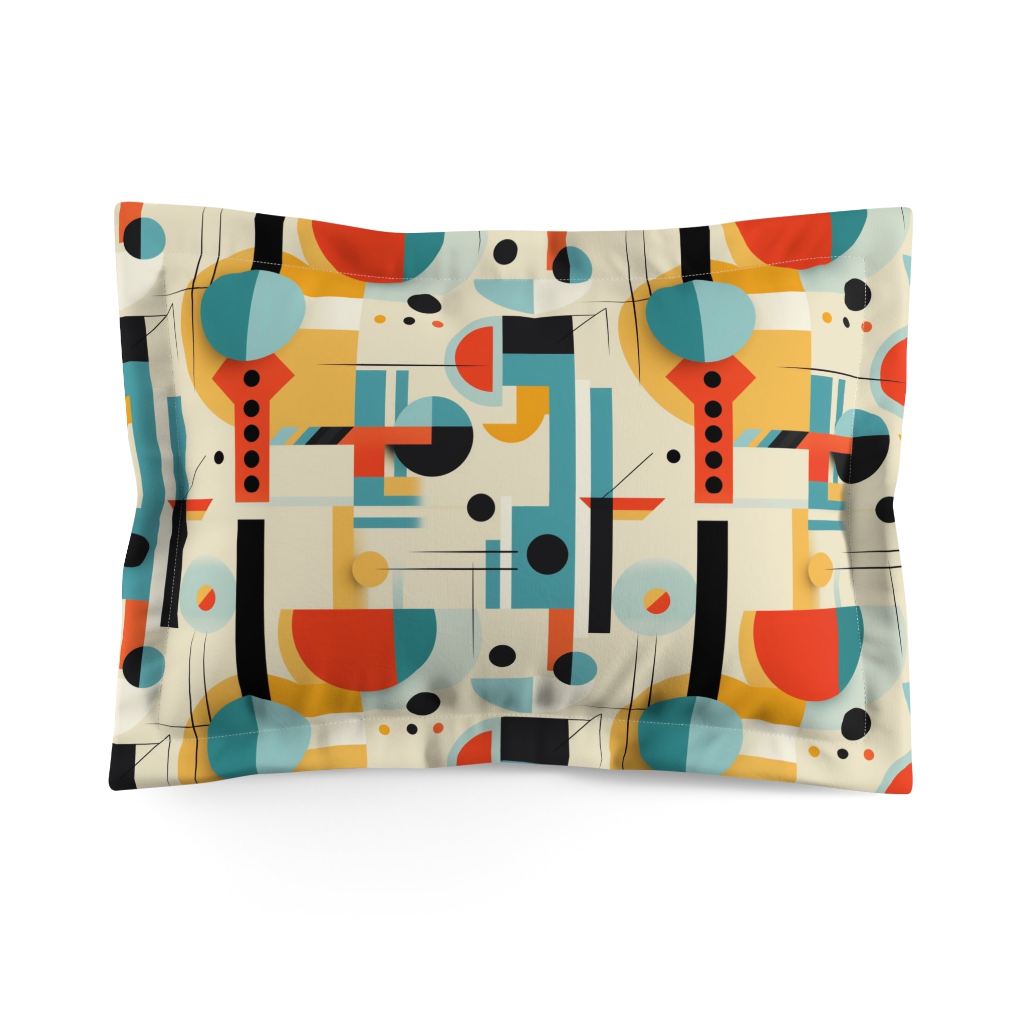 Bauhaus Pillow Shams, Minimalist Designs Funky Fun Pillow Sham