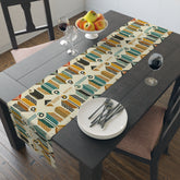 Mid Century Modern Fish Decor, Abstract Bauhaus-Inspired Table Runner - Mid Century Modern Gal