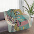 Atomic Cats, Lounging Cozy Cat Mid Century Modern Kitschy Mod Blanket - Mid Century Modern Gal