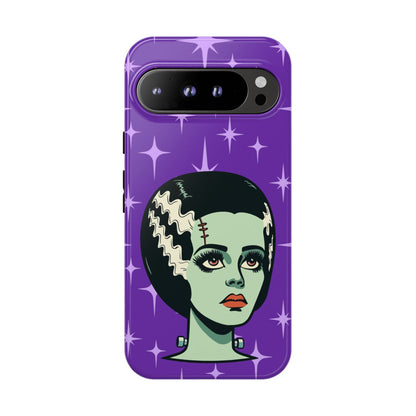 Bride of Frankenstein Retro Mid Mod Horror Buff Purple Halloween Tough Phone Case