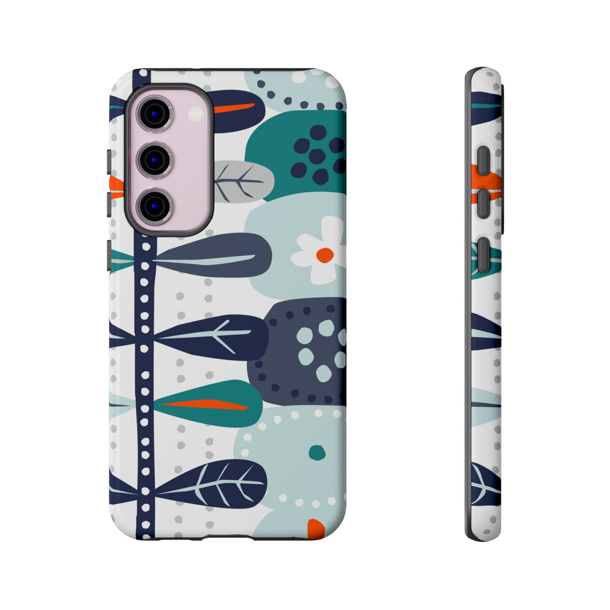 Scandinavian Modern Floral Nordic Hygge Tough Phone Case - Mid Century Modern Gal