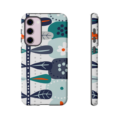 Scandinavian Modern Floral Nordic Hygge Tough Phone Case - Mid Century Modern Gal
