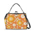 Flower Power Orange Groovy Mod Kisslock Crossbody Purse - Mid Century Modern Gal