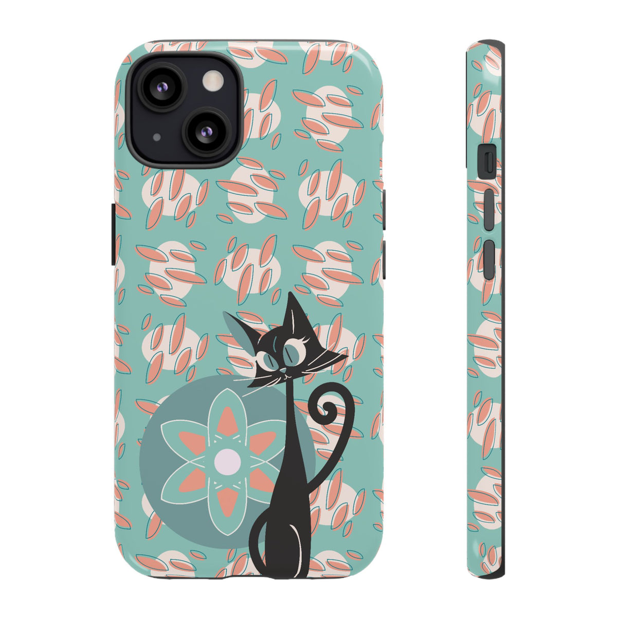 Atomic Cat, Mid Century Modern Funky Fun Smart Phone Tough Phone Cases
