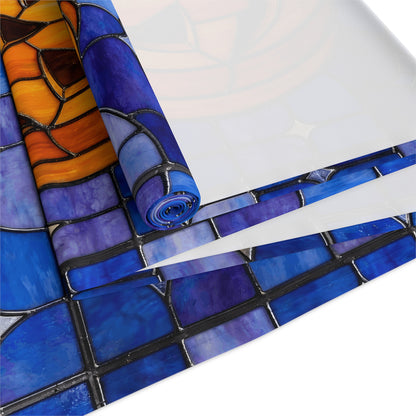 Halloween Stained Glass Style Jack-o&