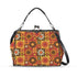 Retro 70s Mod Floral Orange Brown Yellow Mid Mod Hip Kisslock Crossbody Purse - Mid Century Modern Gal