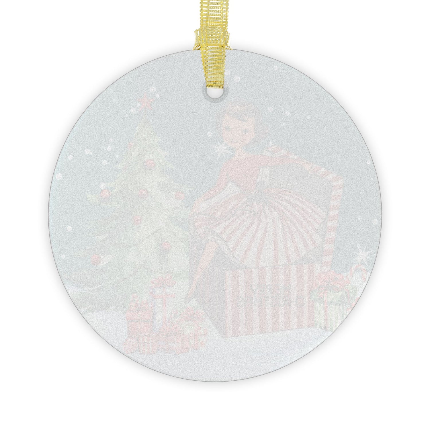 Mid Century Modern Christmas Ornament, Vintage Gal  Merry Christmas Holiday Decor - Mid Century Modern Gal