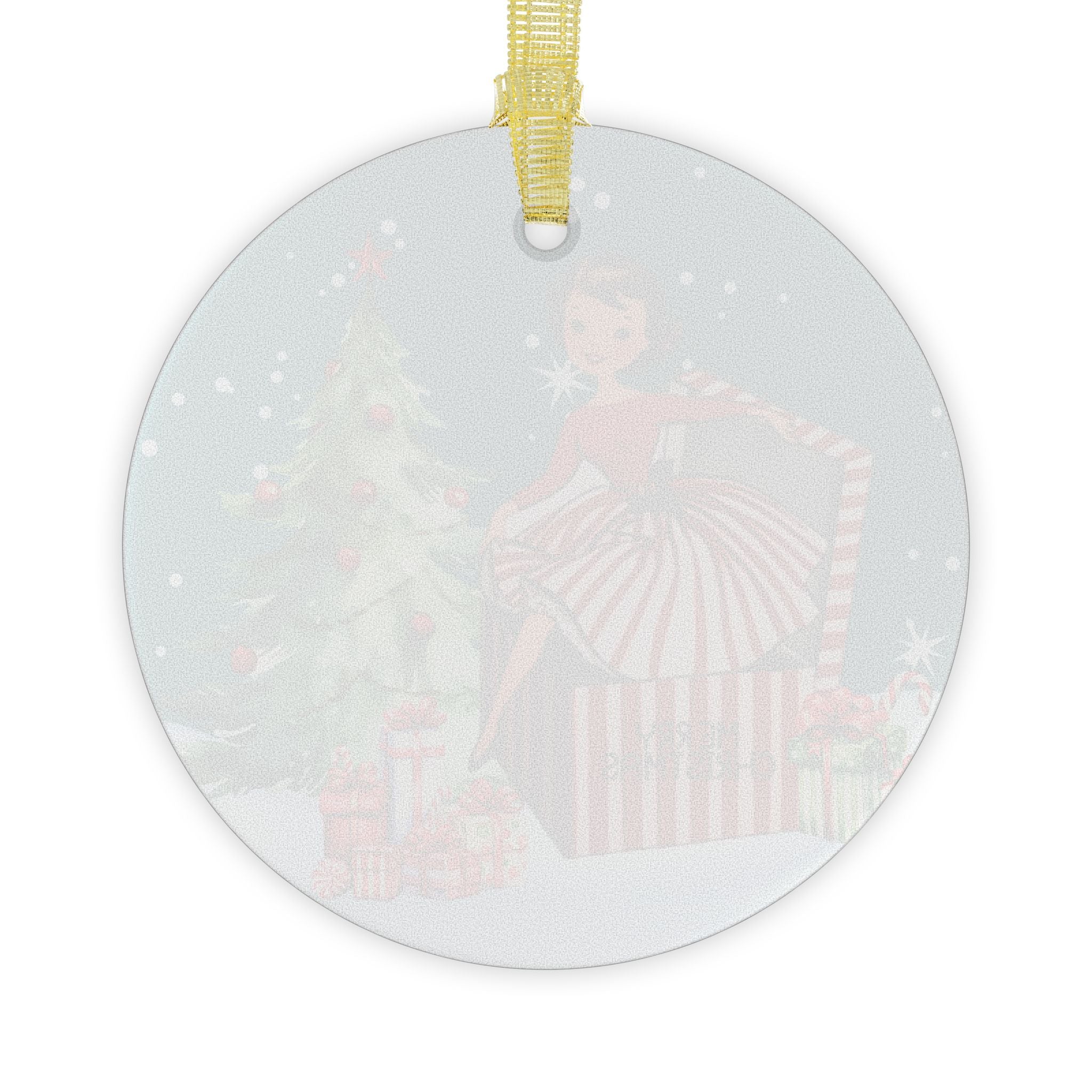 Mid Century Modern Christmas Ornament, Vintage Gal  Merry Christmas Holiday Decor - Mid Century Modern Gal