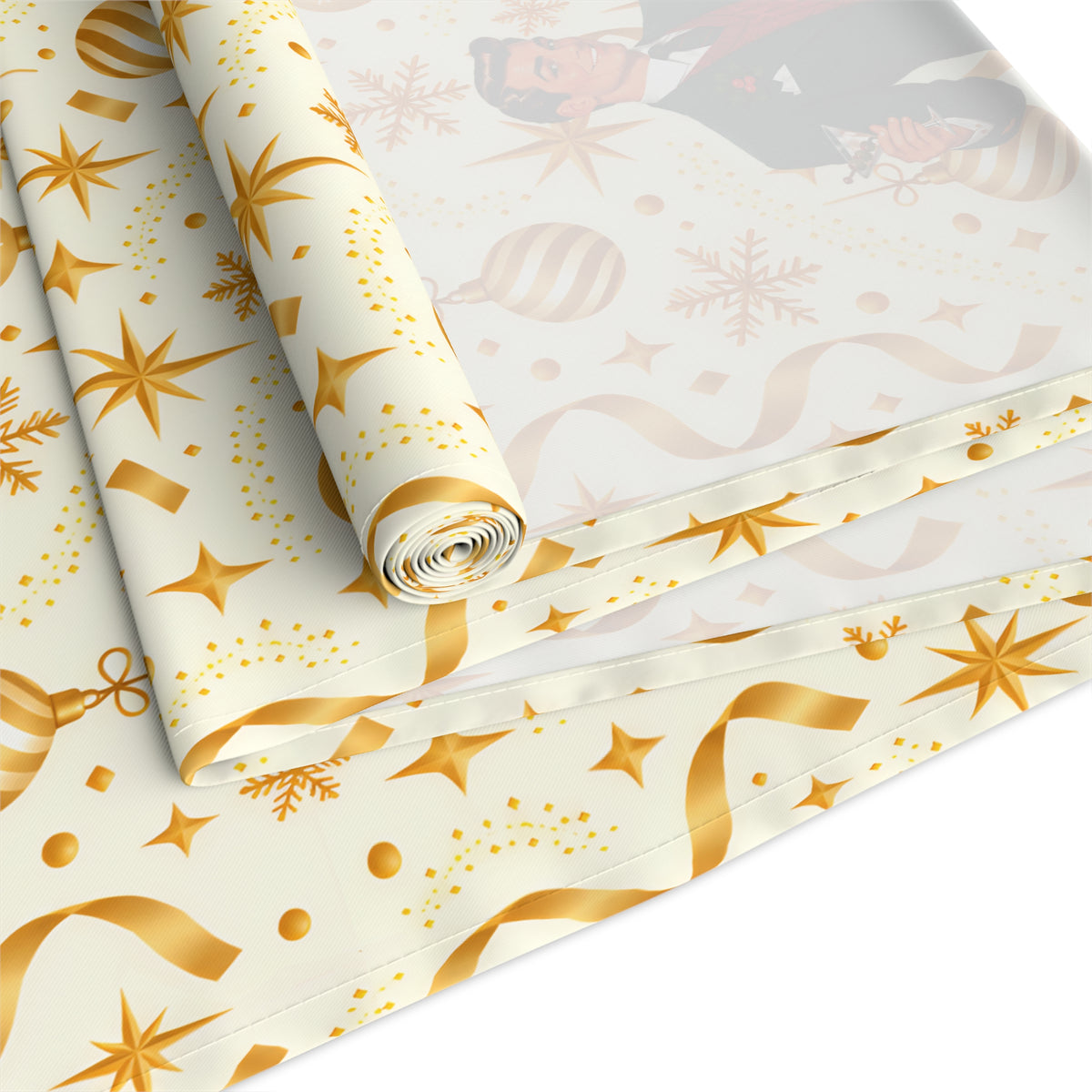 Mid Century Modern Christmas Party Martini Couple Table Runner