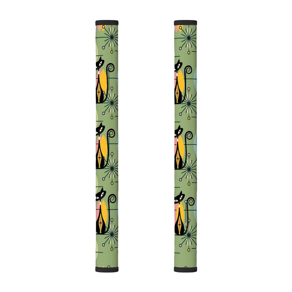 Atomic Cat Mid Century Modern Green Starburst Refrigerator Handle Covers 2 pcs