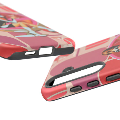 Mid Mod 60s Mod Gal, Kick Back Enjoy, Retro Chic Phone Case with Cocktail Design