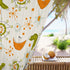 Mid Century Modern Atomic Boomerang Starbursts, Orange Green Retro Modern Window Curtain - Mid Century Modern Gal