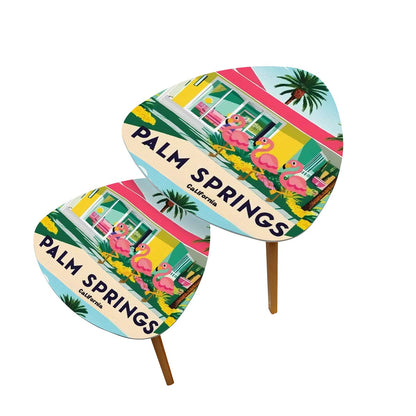 Mid Century Modern Palm Springs California Kitschy Flamingos Mod Cocktail Nesting Tables - Mid Century Modern Gal