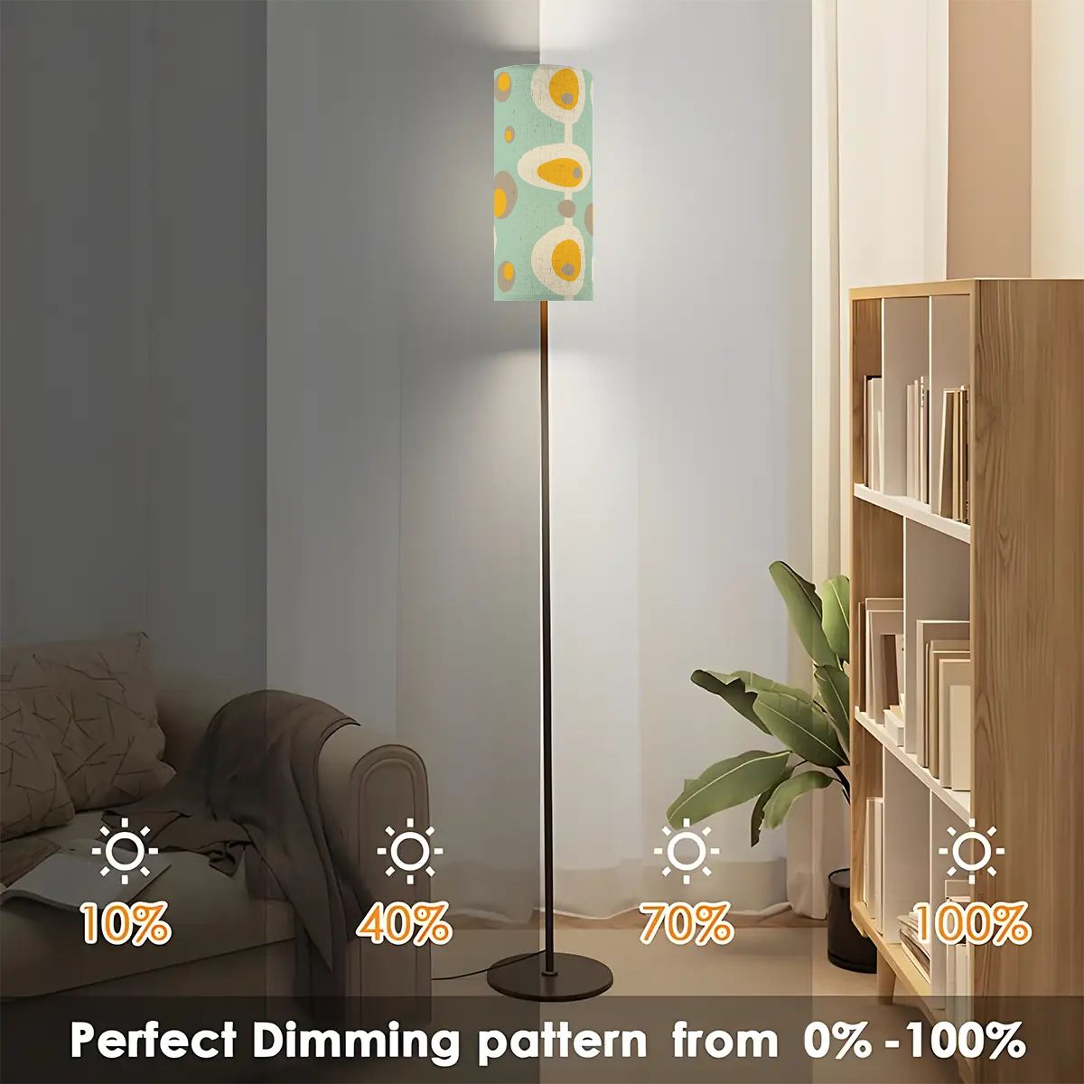 Mid Mod Groovy Mint Green, Mustard Yellow Mod Orbs, Retro Floor Lamp - Mid Century Modern Gal