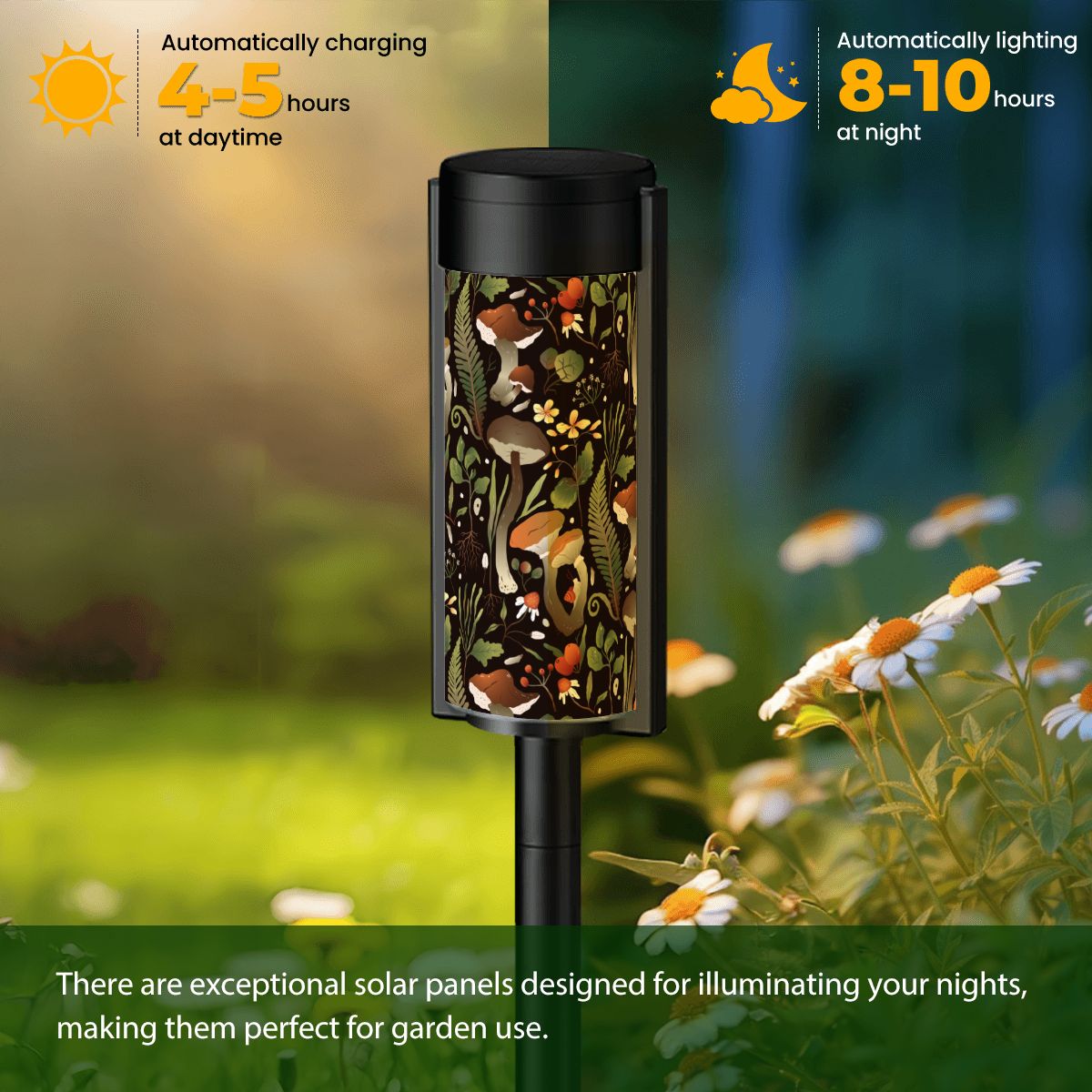 Retro Mushroom Magial Mystical Mid Mod Outdoor Garden Solar Lights - Mid Century Modern Gal