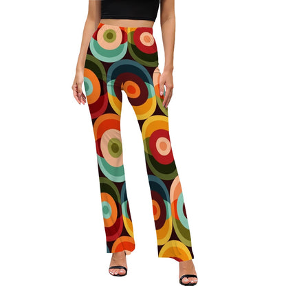 Retro Style Groovy Mid Mod Space Orbs Flared Pants - Mid Century Modern Gal