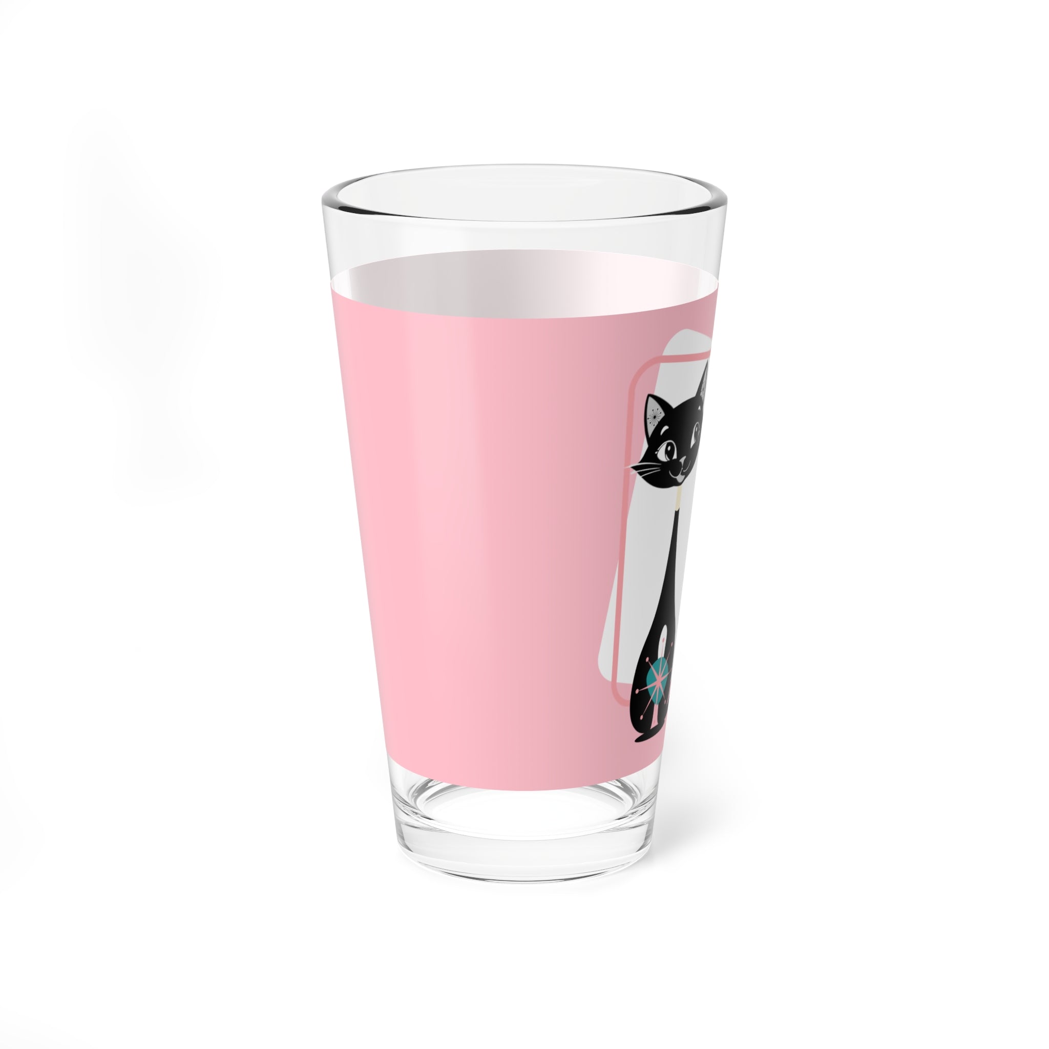 Mid Century Modern Barware Atomic Kitschy Black Cat Retro Whimsical MCM Drinkware - Mid Century Modern Gal
