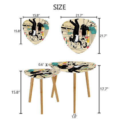 Kitschy Mod Couple Cocktail Hour Mid Century Modern Nesting Tables - Mid Century Modern Gal