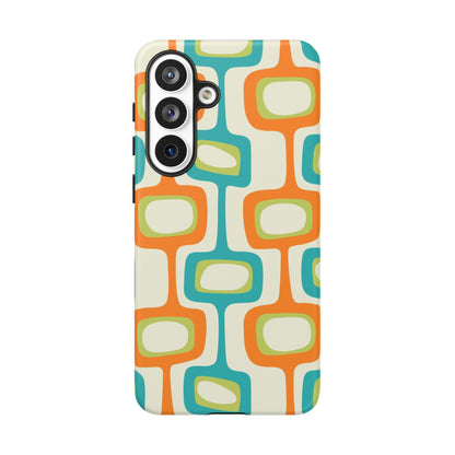 Mid Century Modern Groovy Googie Design, Colorful Smart Phone Tough Cases