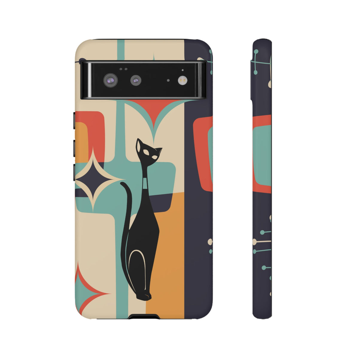 Atomic Cat, Sexton Cat, Mid Mod, Retro Geometric, Starburst Tough Phone Cases