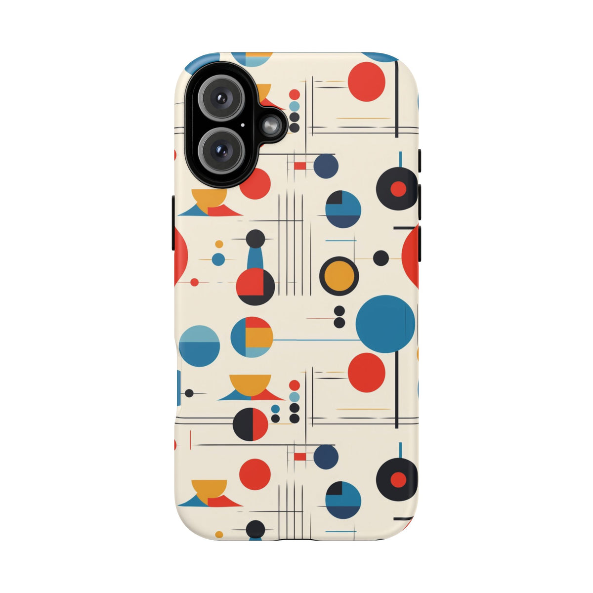 Mid Mod Bauhaus Designed iPhone, Samsung, Pixel Retro Phone Tough Cases