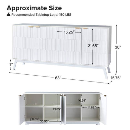 Wholesale Beat 63&quot; Wide 4 door Sideboard