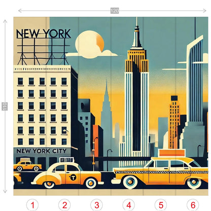 New York City Wallpaper, Peel And Stick Kitschy Fun Wall Murals