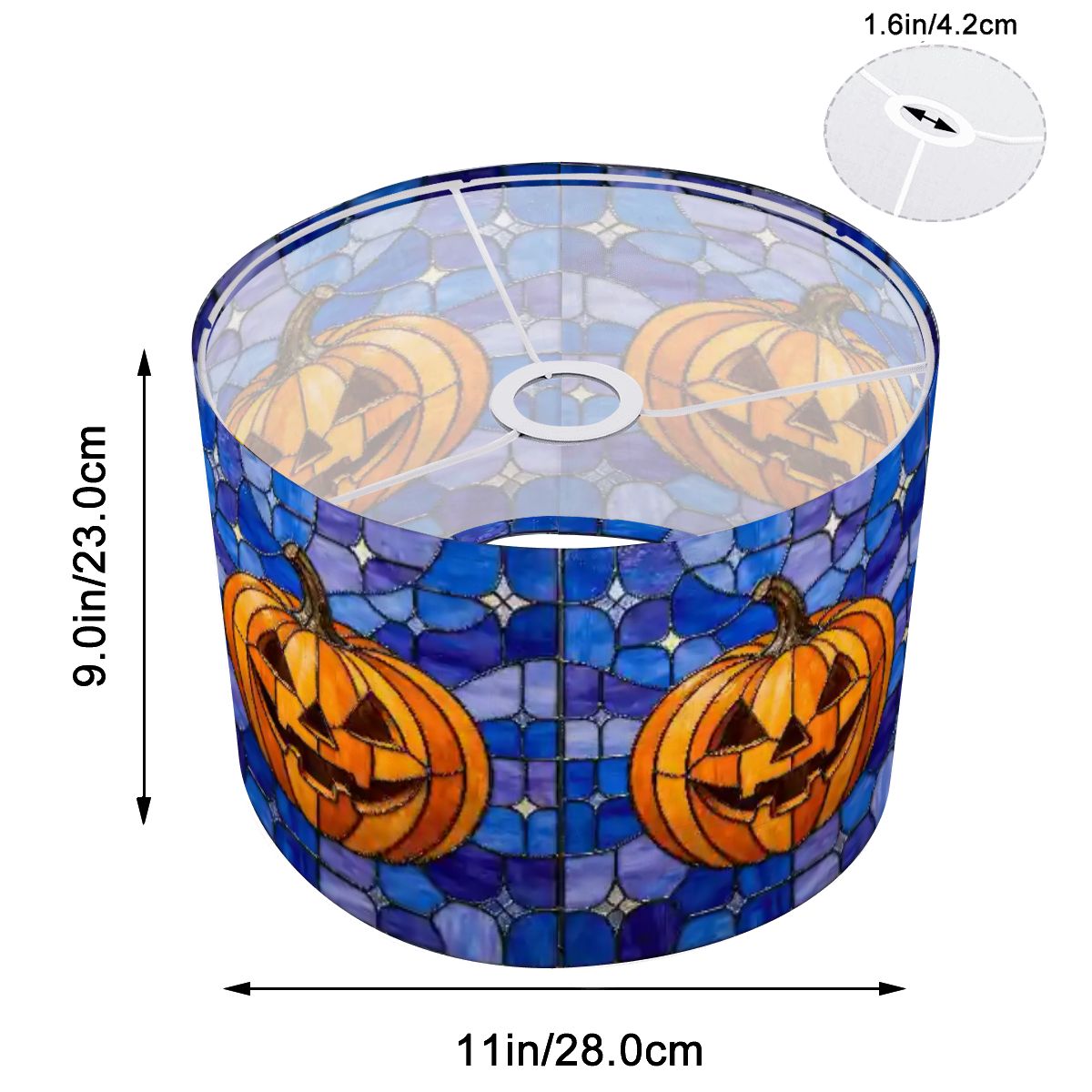 Halloween Stained Glass Style Jack-o&