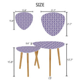Mid Century Modern Nesting Tables Lavendar Purple And White | Stylish Art Deco MCM End Tables - Mid Century Modern Gal