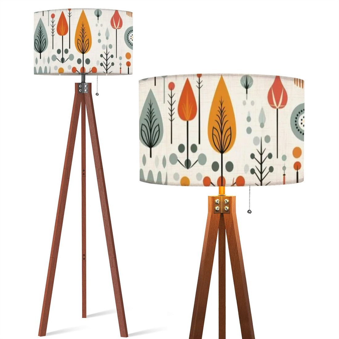 Scandinavian Flower, Mid Century Modern Tripod Floor Lamp - Mid Century Modern Gal