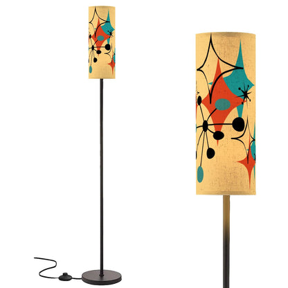 Mid Century Modern Atomic Diamonds, Starburst Retro Slim Floor Lamp - Mid Century Modern Gal