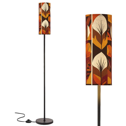 Mid Century Modern Scandinavian Harvest Leaves, Golden Yellow Brown Orange MCM Floor Lamp - Mid Century Modern Gal