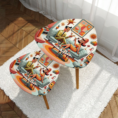 Retro Mod Mid Century Modern Nesting Tables With A Kitschy Fun Mod Design - Mid Century Modern Gal