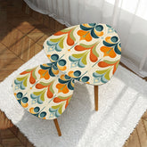 Mid Century Modern Groovy Retro Floral, Orange Green, Blue Nesting Tables - Mid Century Modern Gal