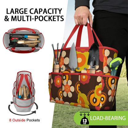Retro Flower Power 70s Garden Tool Bag
