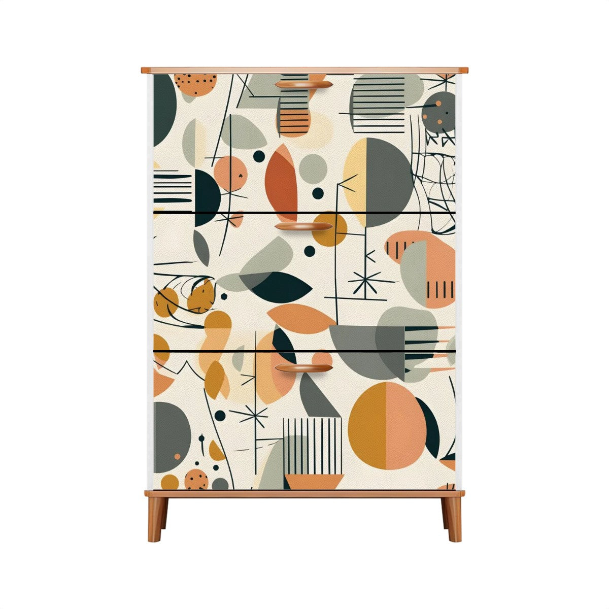 Modern Danish Scandinavian Designed Abstract Mid Century Modern Shoe Cabinet - Mid Century Modern Gal