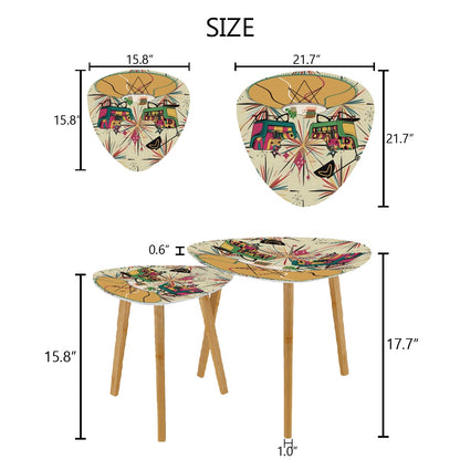 Mid Century Modern Atomic Cat, Book Lover, Book Gal, Retro Mod Nesting Tables - Mid Century Modern Gal