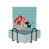 Atomic Cat Martini Shakers And Mid Mod Gal, Mid Century Modern Square Ceramic Coasters - Mid Century Modern Gal