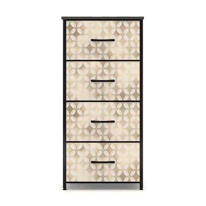Art Deco Diamond Designed Elegant Modern 4-Drawer Dresser - Mid Century Modern Gal