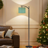 Mid Century Modern Martini Shaker Designed Aqua Blue Retro Arc Floor Lamp - Mid Century Modern Gal