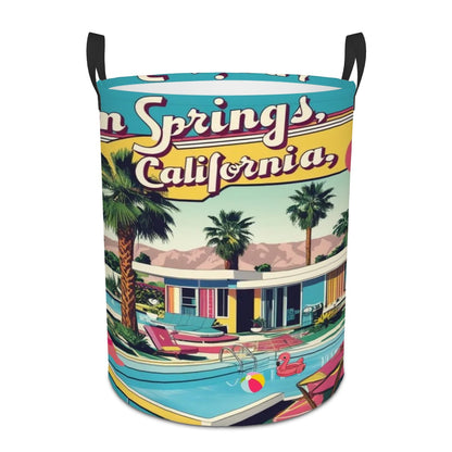 Mid Century Modern Flamingo Palm Springs California Laundry Basket - Mid Century Modern Gal