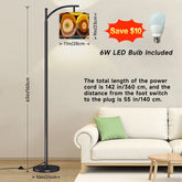 Mid Century Modern Groovy Retro Orbs, 70s Vibes Brown Yellow, Vintage Inspired Arc Floor Lamp - Mid Century Modern Gal